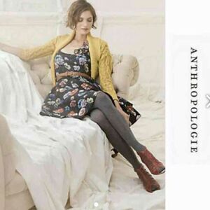 Anthropolgie Asters Everywhere Dress 3D applique floral New